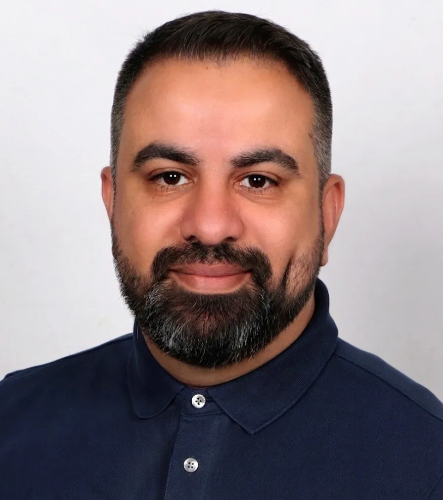 Yazid Hamdi, fractional CTO, photographed in black and white